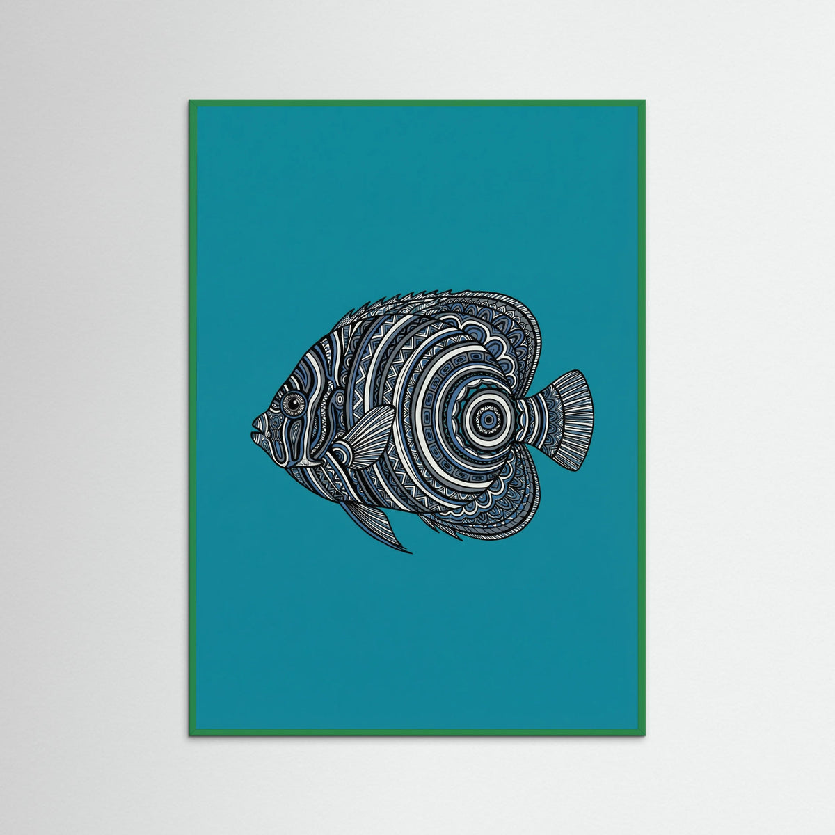 Green Wood Patterned Tortoise Vibrantorange