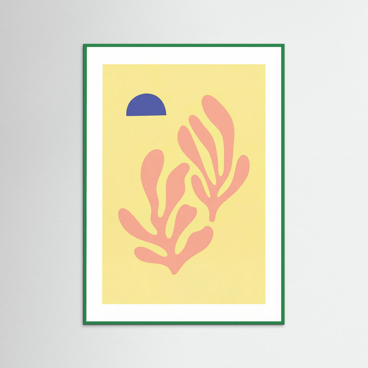 Green Wood Pink Coral Bloom