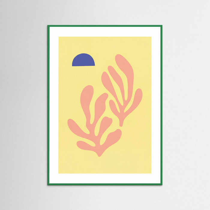 Green Wood Pink Coral Bloom
