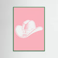 Pink Cowboy Hat Poster – plakat og kunsttryk