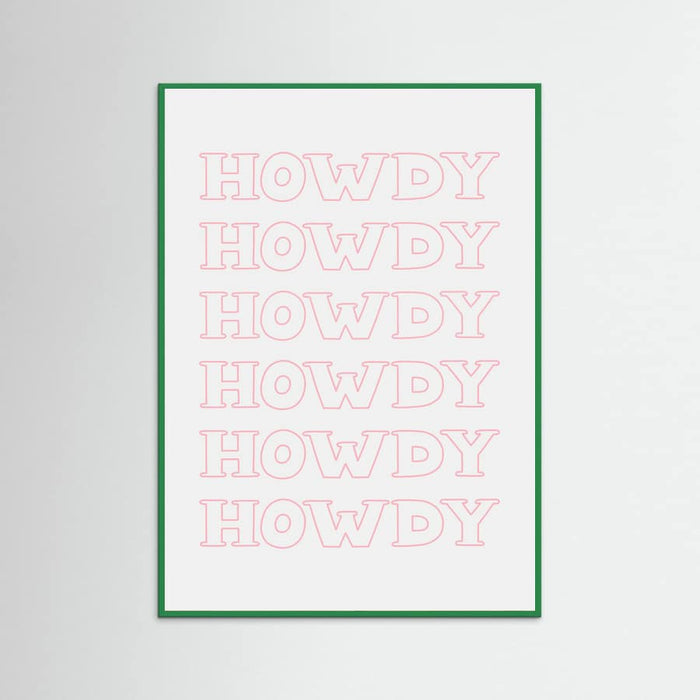 Pink Howdy Poster – plakat og kunsttryk