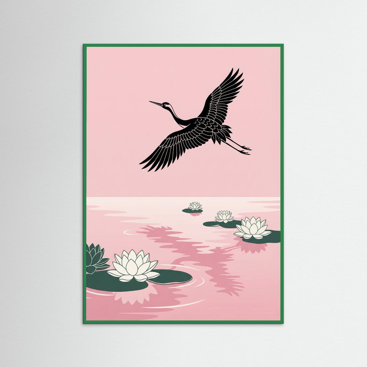 Green Wood Pink Sky Flight