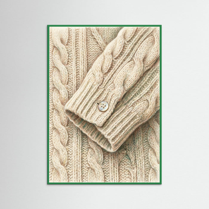 Green Wood Plaid Scallop Collar