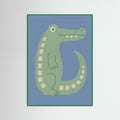 Green Wood Playful Crocodile