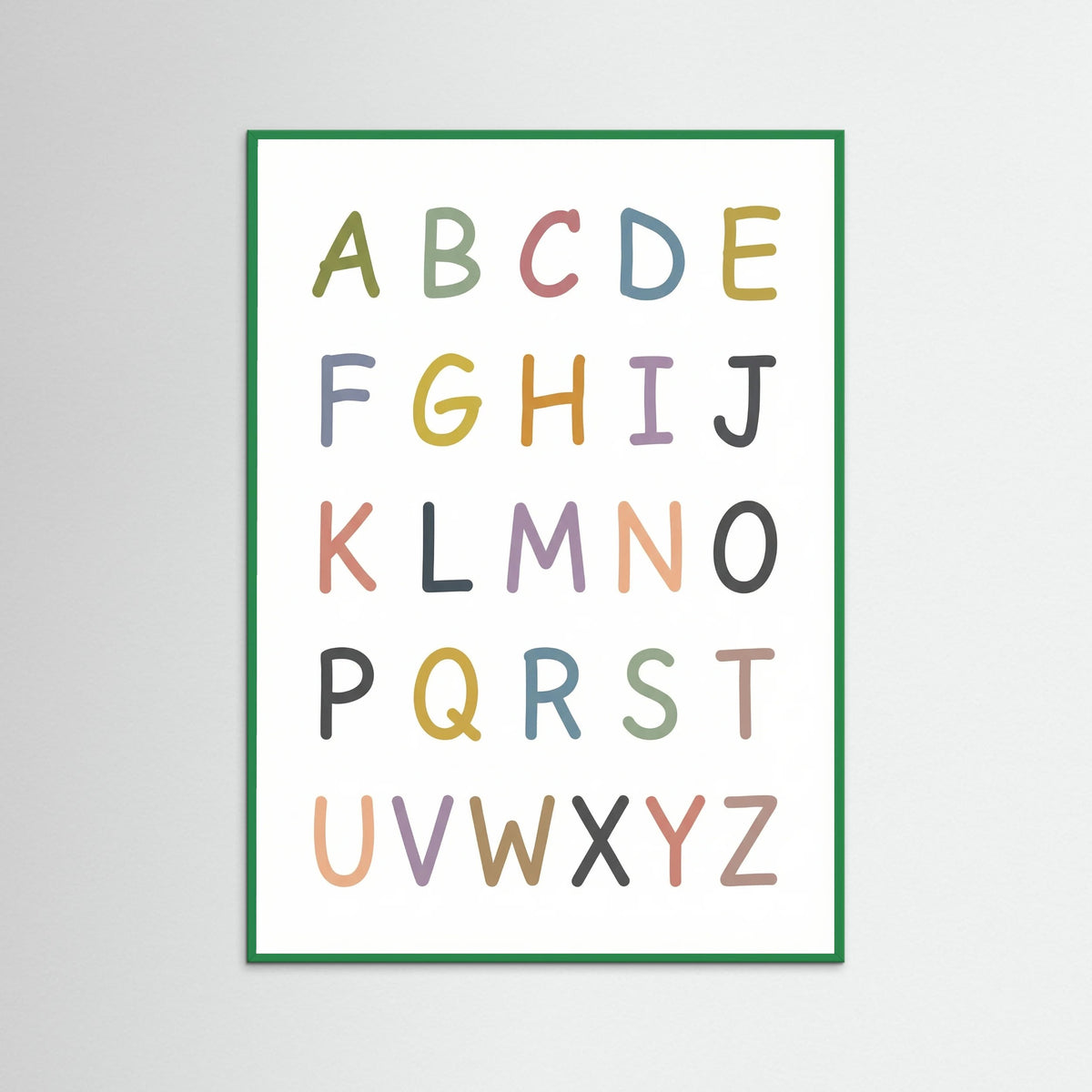 Green Wood Playful Number Chart
