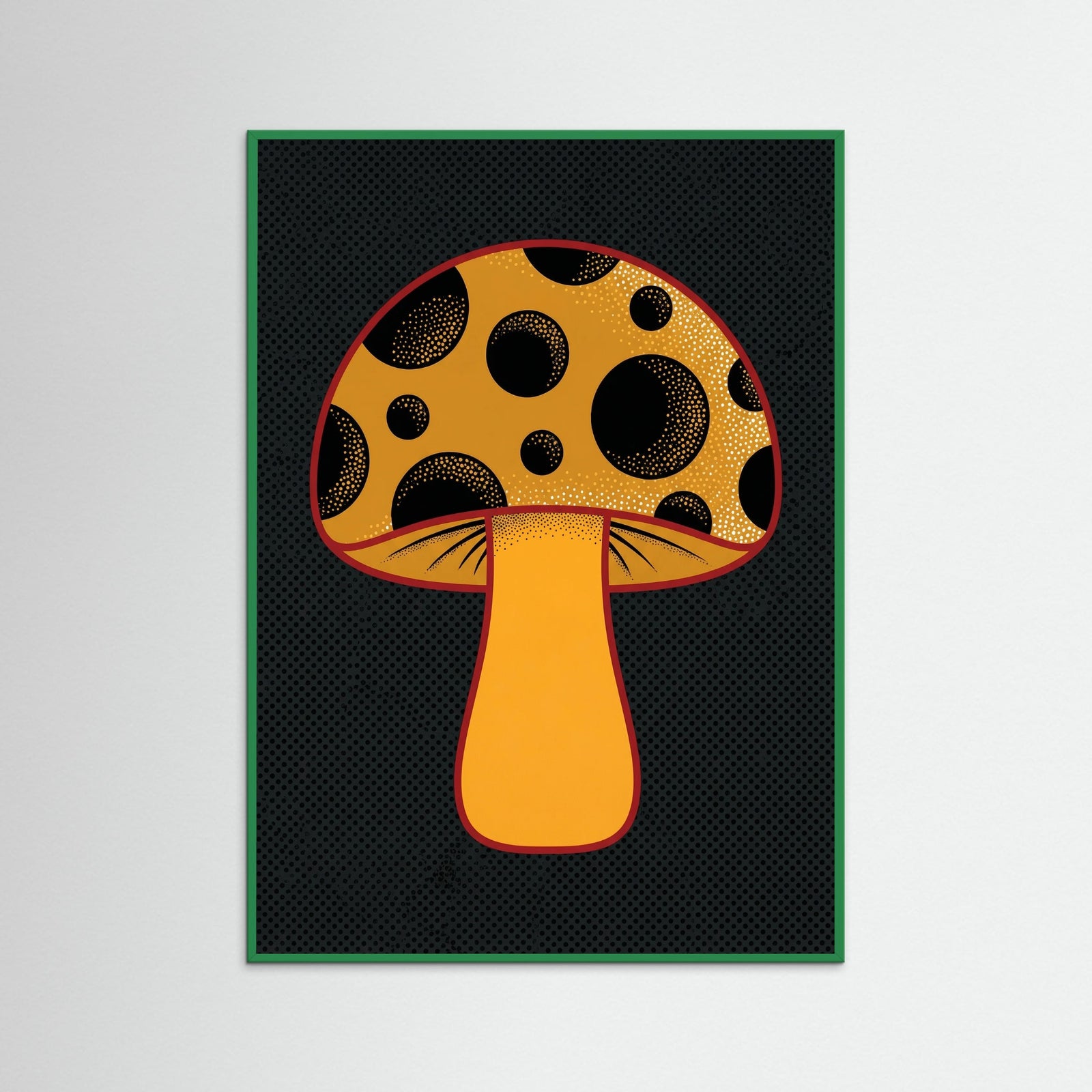 Green Wood Polka Dot Pumpkin