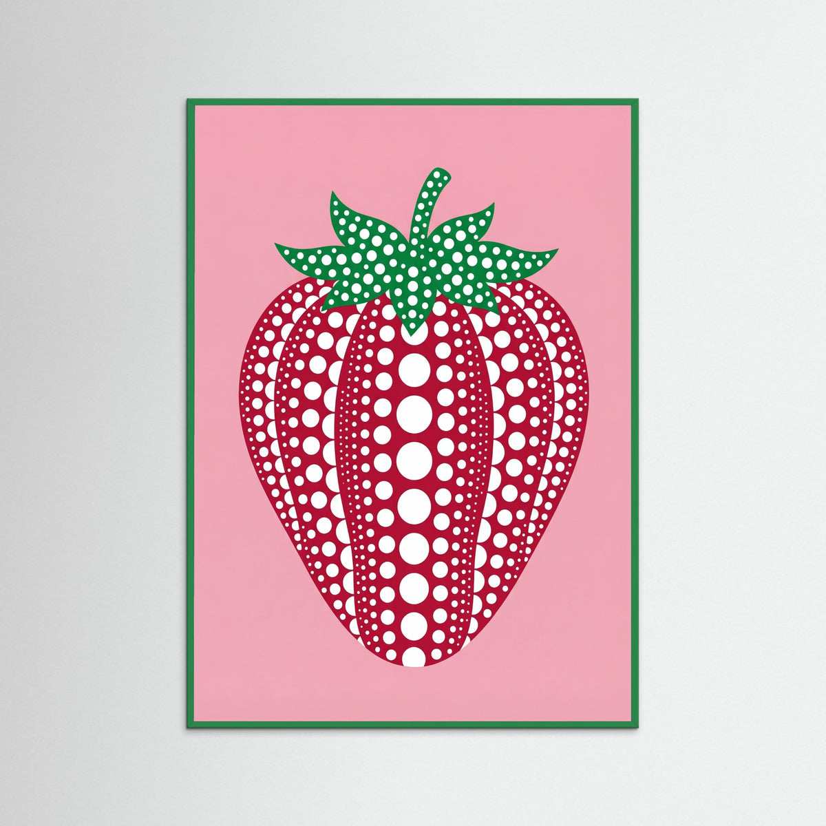 Green Wood Polka Pumpkin Art