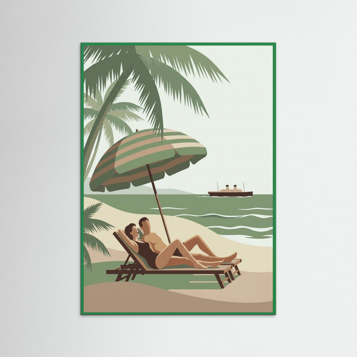 Green Wood Poolside Elegance