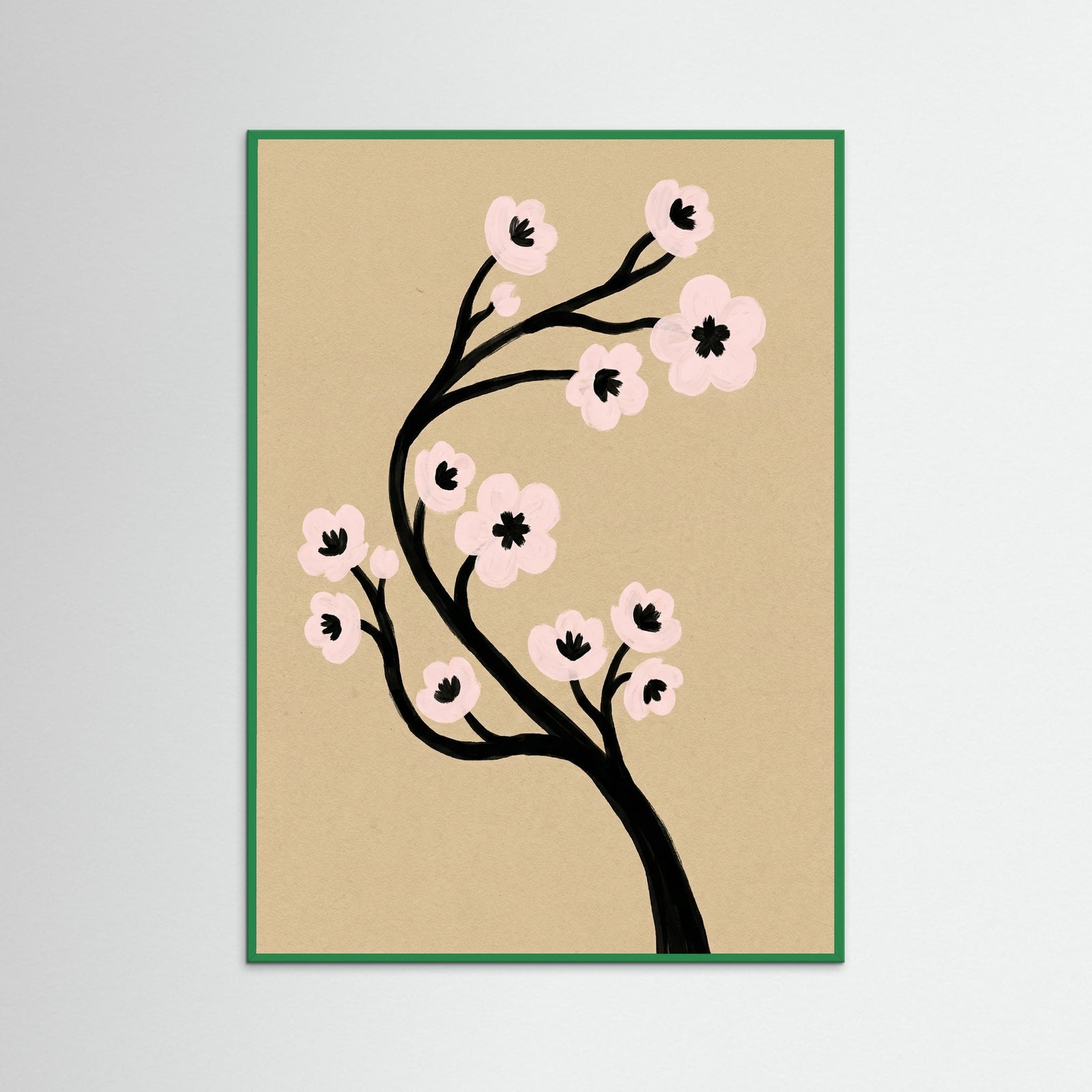 Green Wood Poppy Silhouette