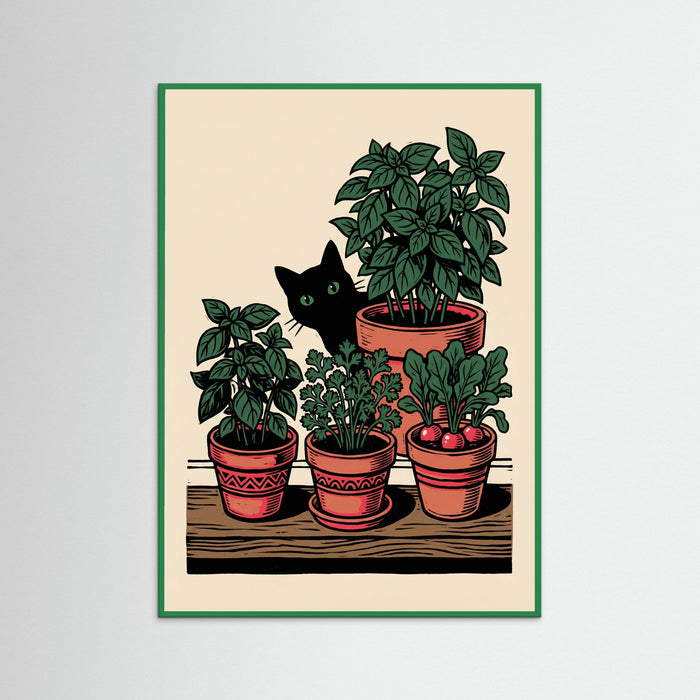 Green Wood Potted Garden Bloom