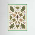Green Wood Pressed Garden Blooms
