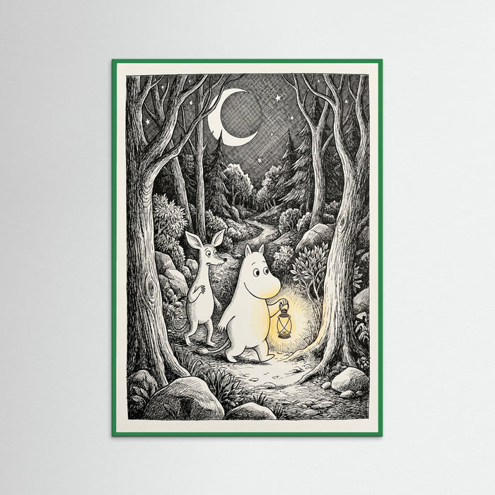Green Wood Quiet Moomin Night