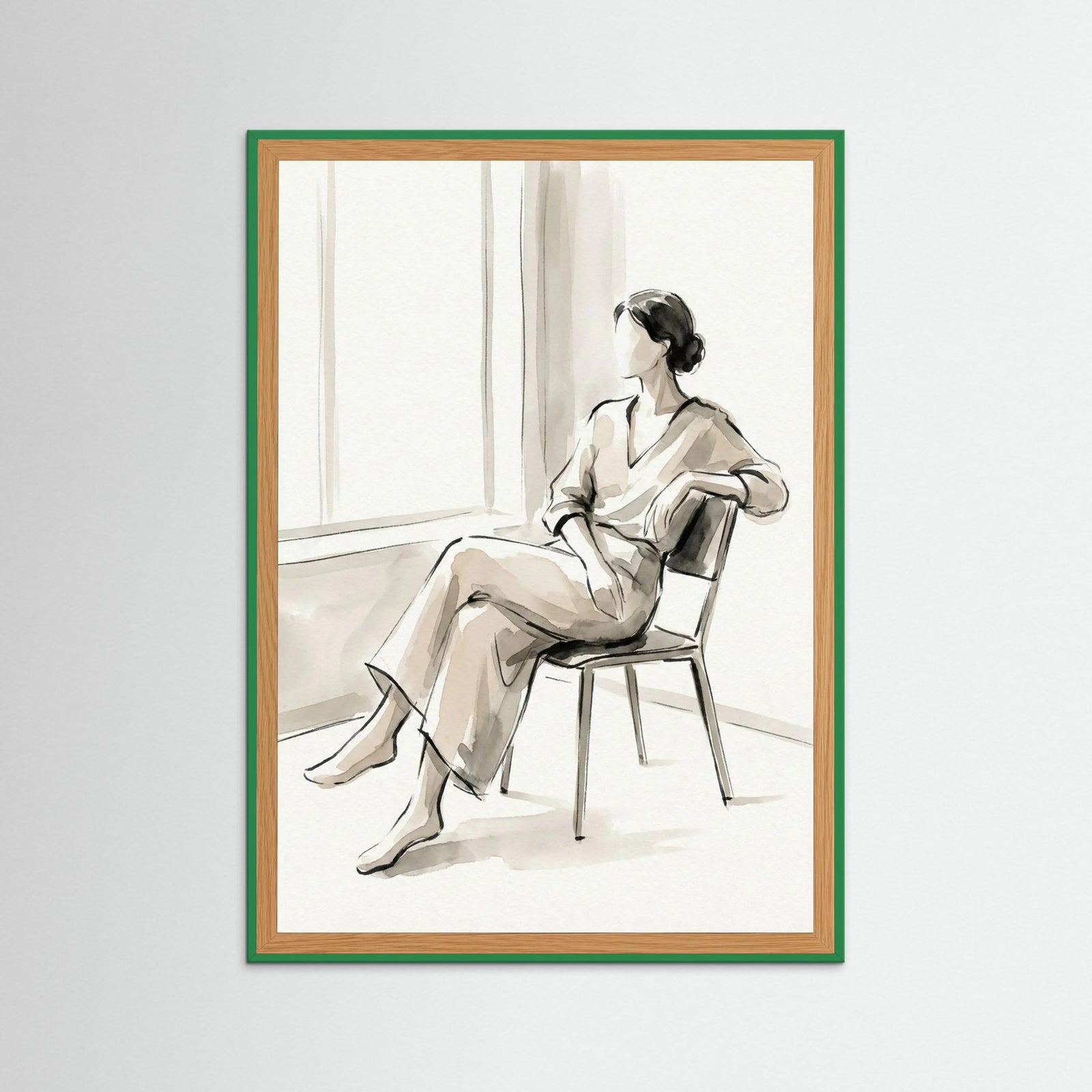 Green Wood Quiet Reflection