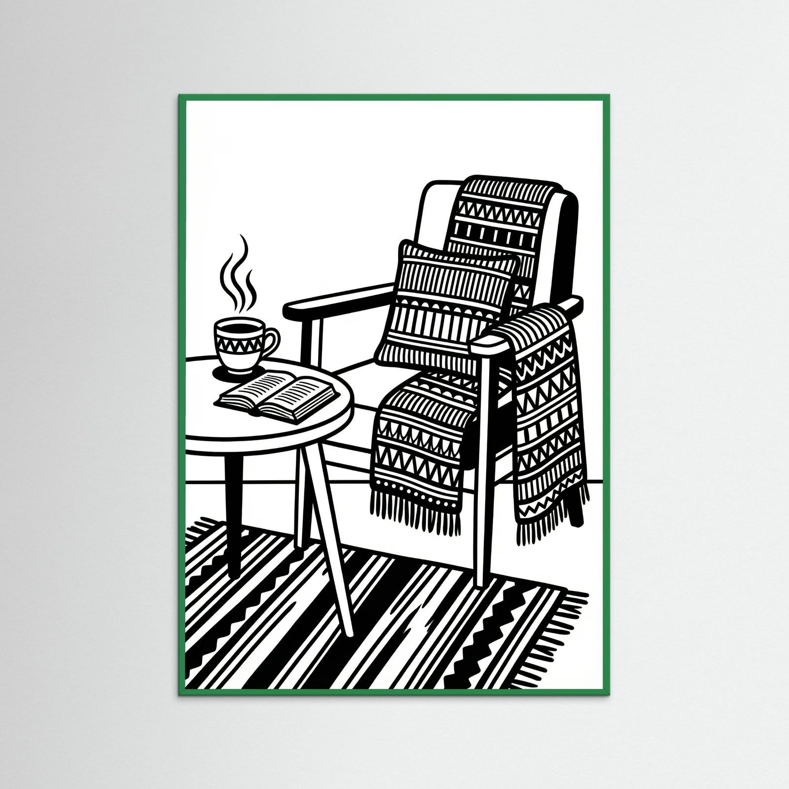 Green Wood Quiet Repose Black