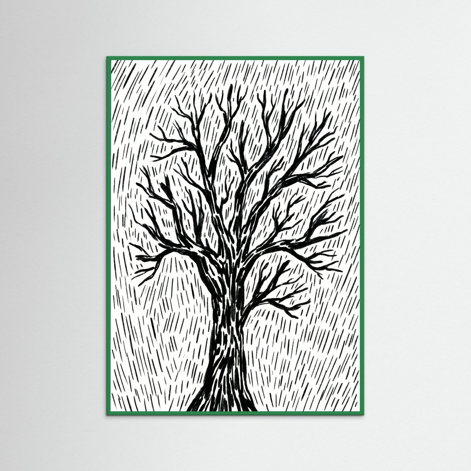 Green Wood Rainy Day Stroll