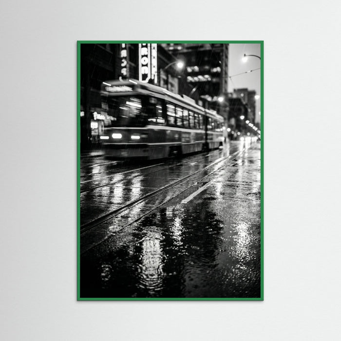 Green Wood Rainy Night Drive