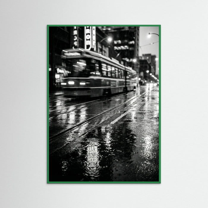 Green Wood Rainy Night Drive