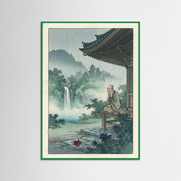 Green Wood Rainy Promenade