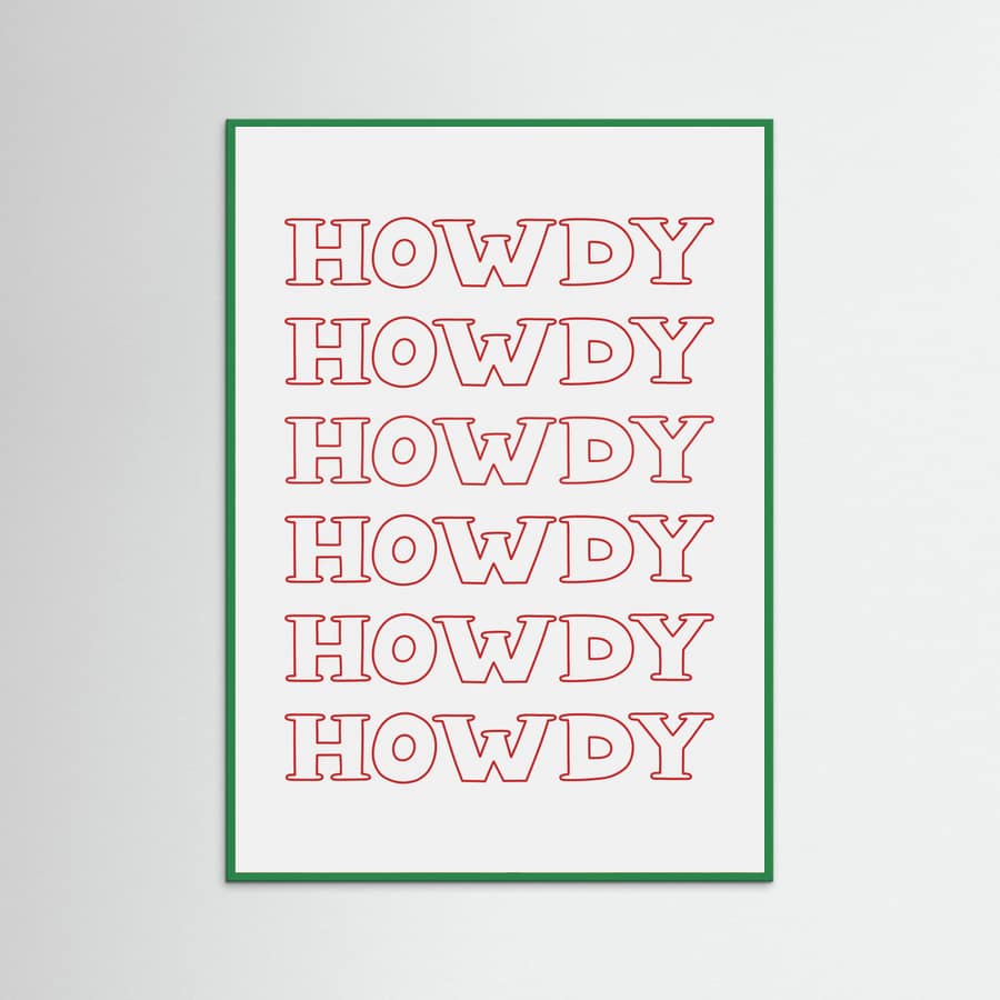 Red Howdy Poster – poster and art print