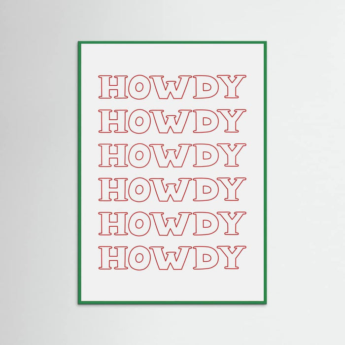 Red Howdy Poster – poster and art print