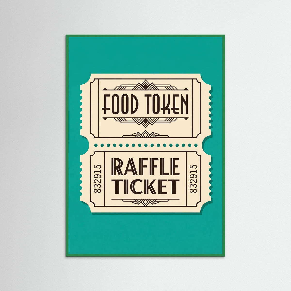 Green Wood Retro Beverage Tokens