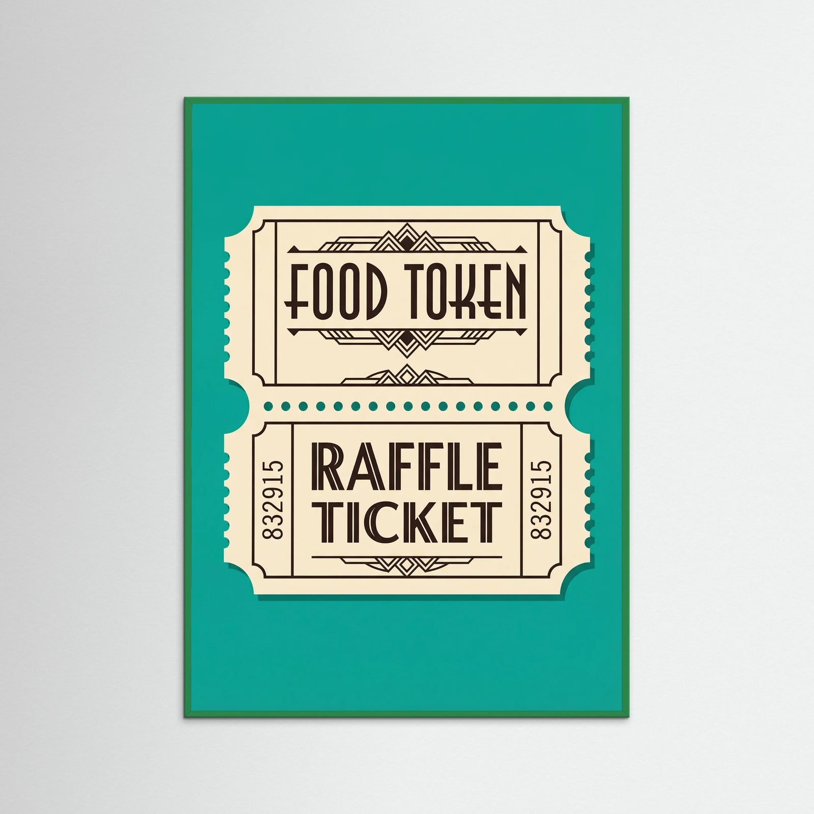 Green Wood Retro Beverage Tokens