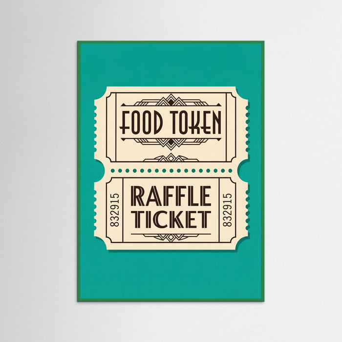 Green Wood Retro Beverage Tokens