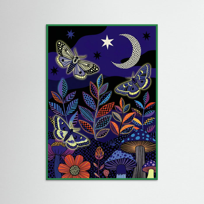 Green Wood Retro Bloom Fantasia