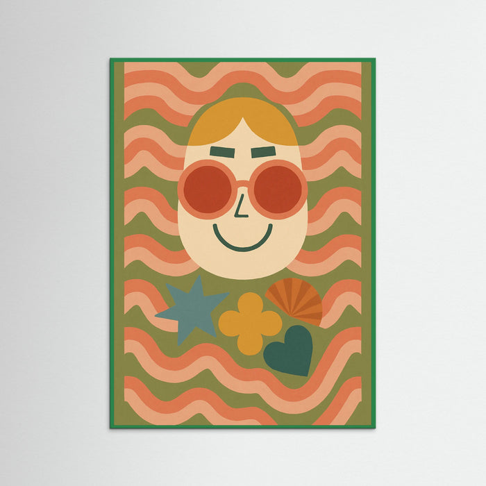 Green Wood Retro Chic