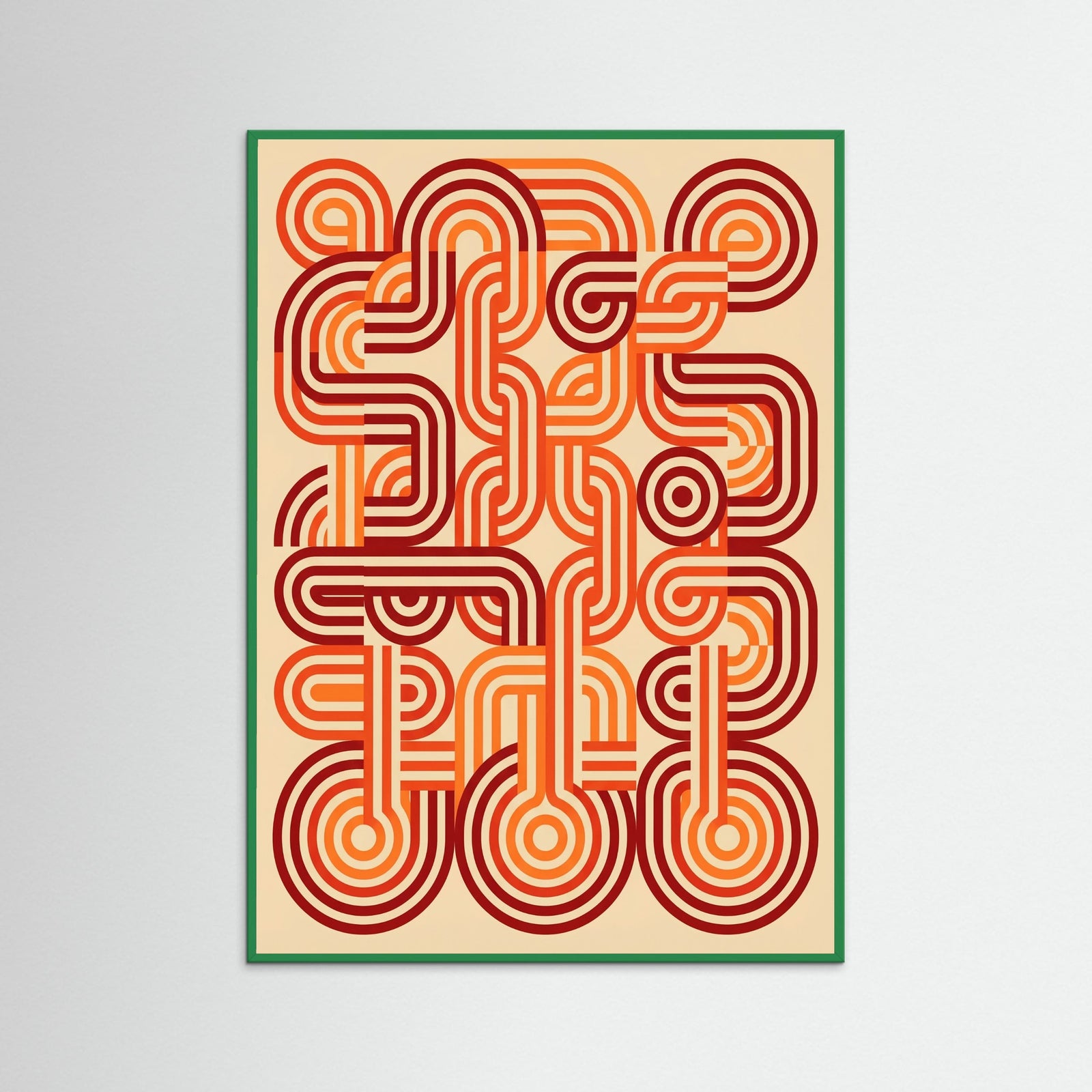 Green Wood Retro Curves