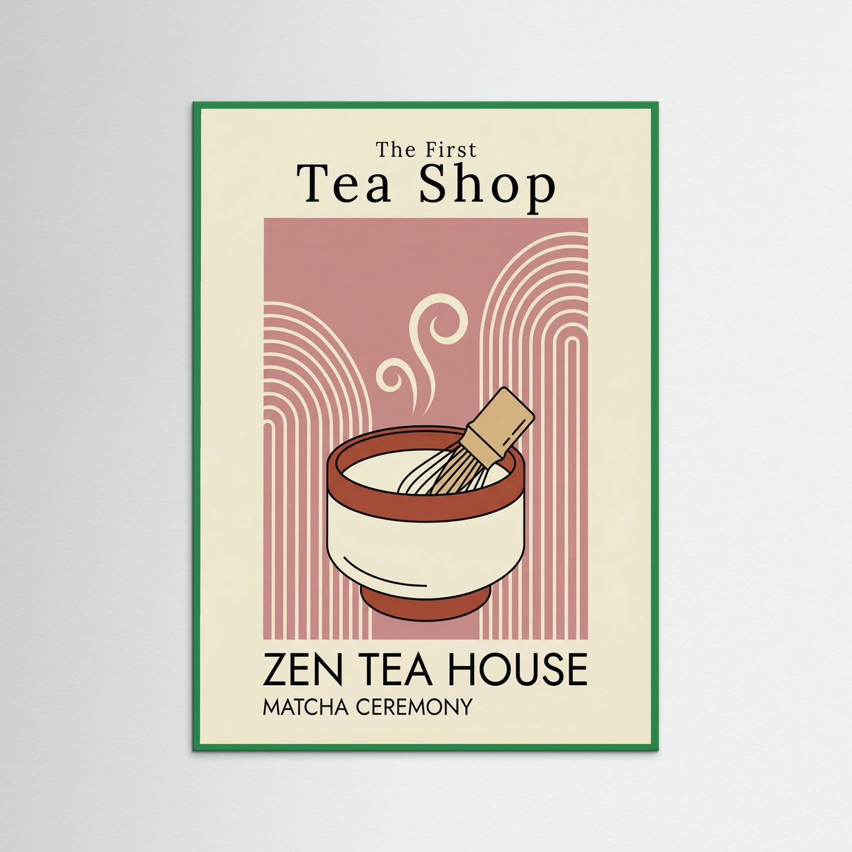 Green Wood Retro Ramen Graphic