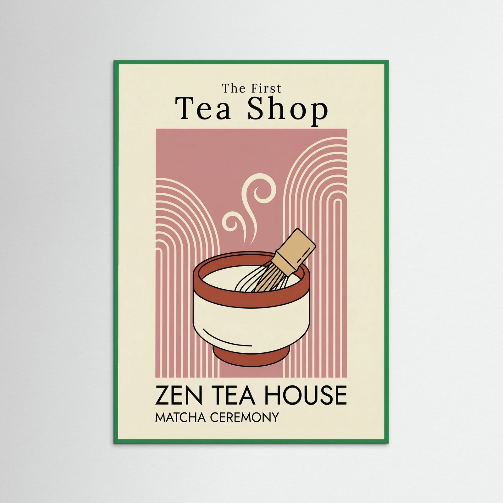 Green Wood Retro Ramen Graphic