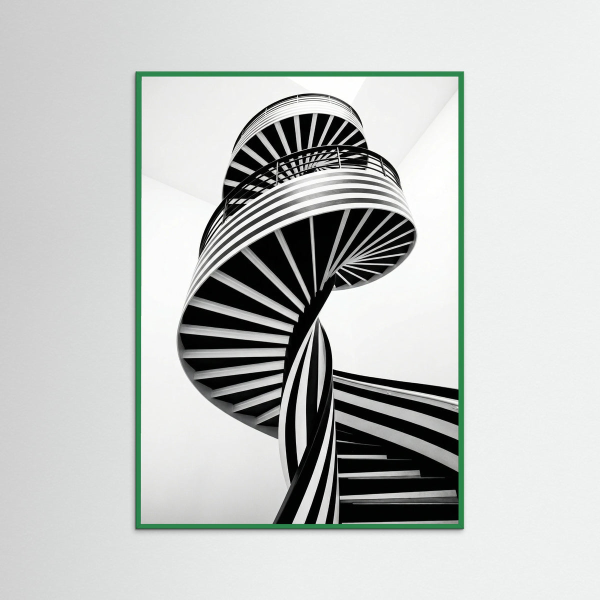 Green Wood Rhythmic Stripes