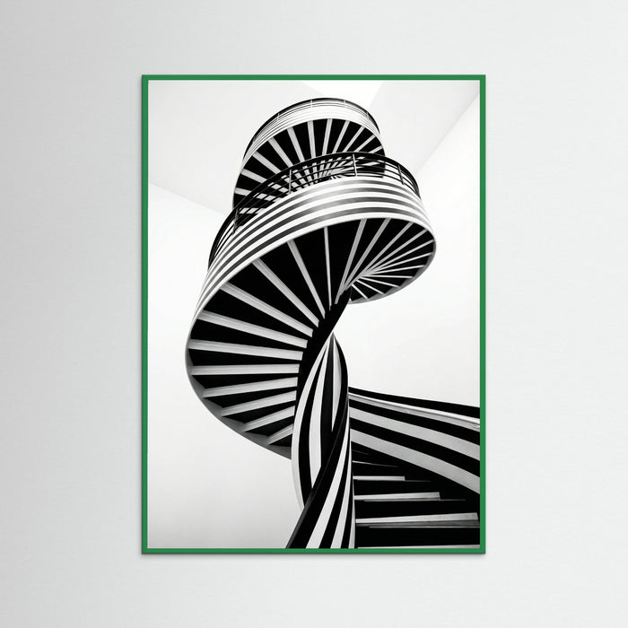 Green Wood Rhythmic Stripes