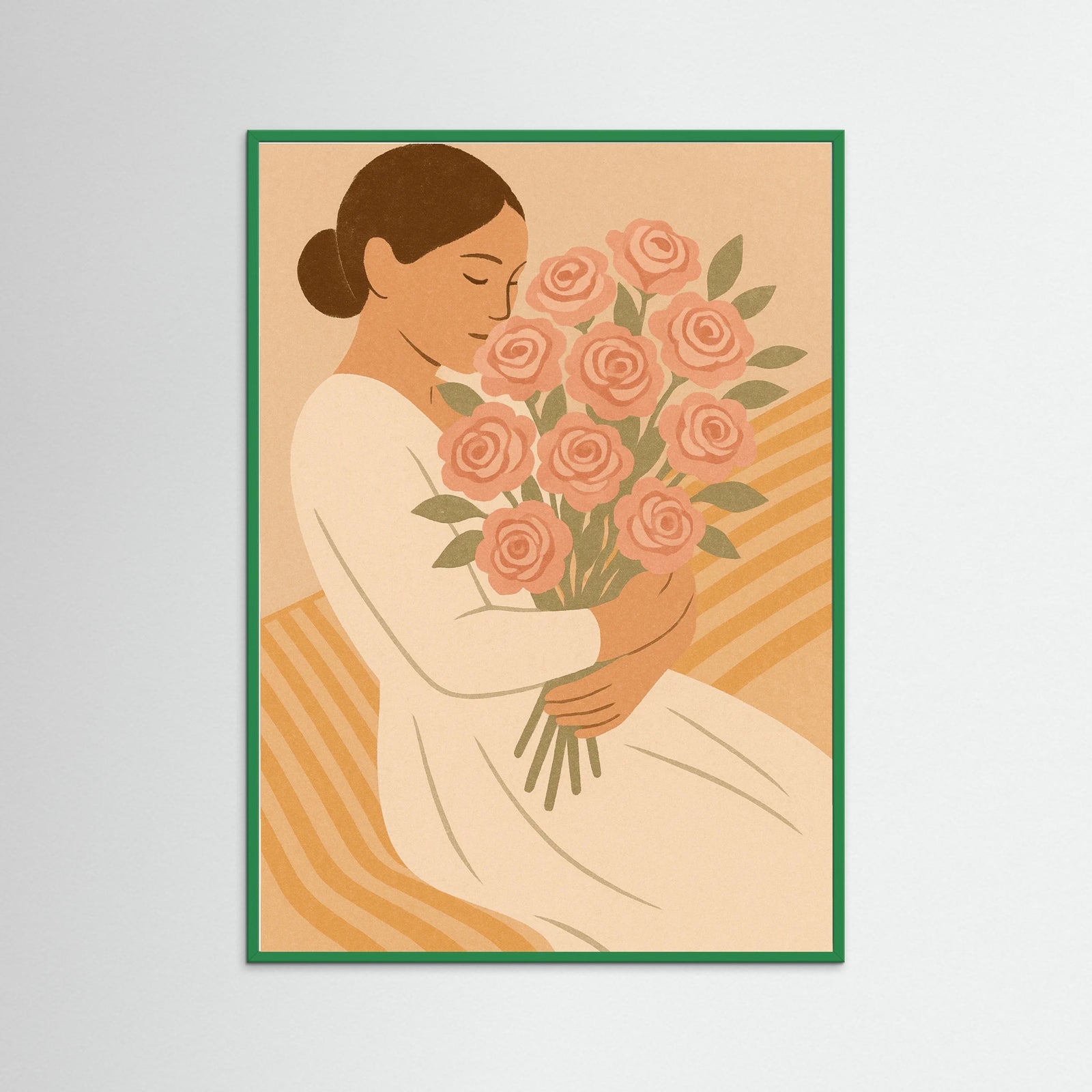 Green Wood Rosy Embrace