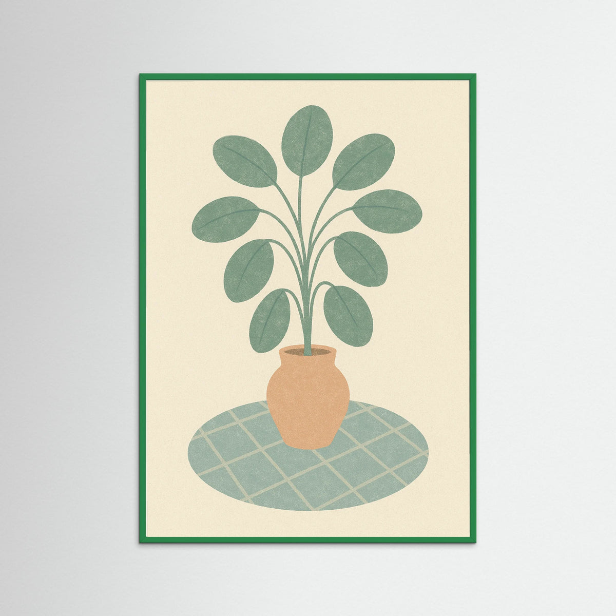 Green Wood Rust Hued Blossoms