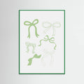 Plakat Sage Green Bows – plakat i druk artystyczny