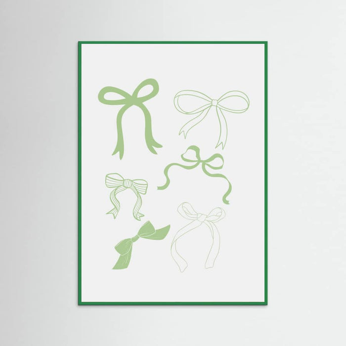 Plakat Sage Green Bows – plakat i druk artystyczny