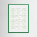 Plakat Sage Green Howdy – plakat i druk artystyczny