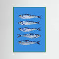 Poster Sardines on Blue – poster e stampa artistica