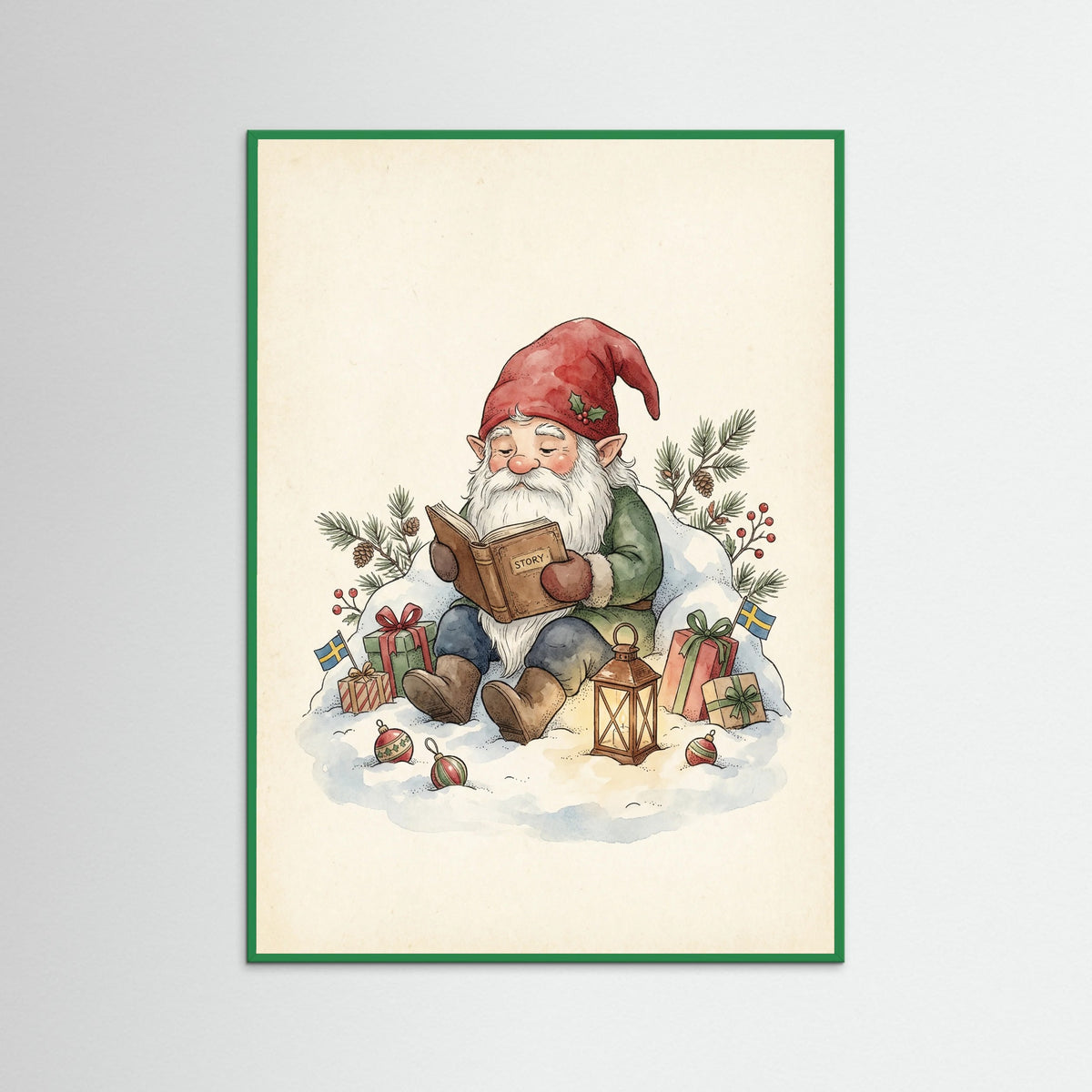 Green Wood Scandinavian Holiday Gnomes