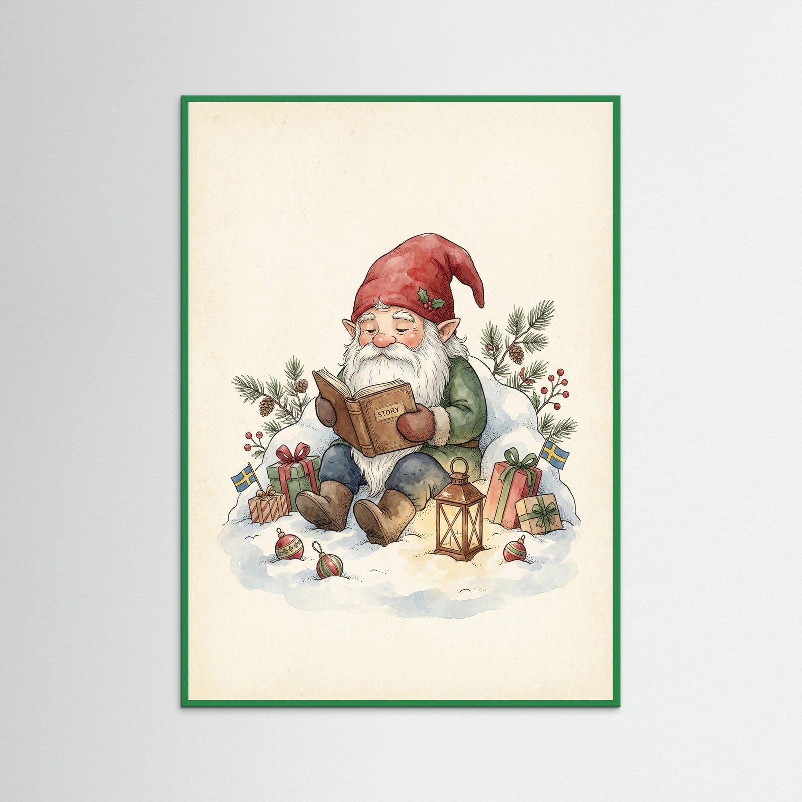 Green Wood Scandinavian Holiday Gnomes