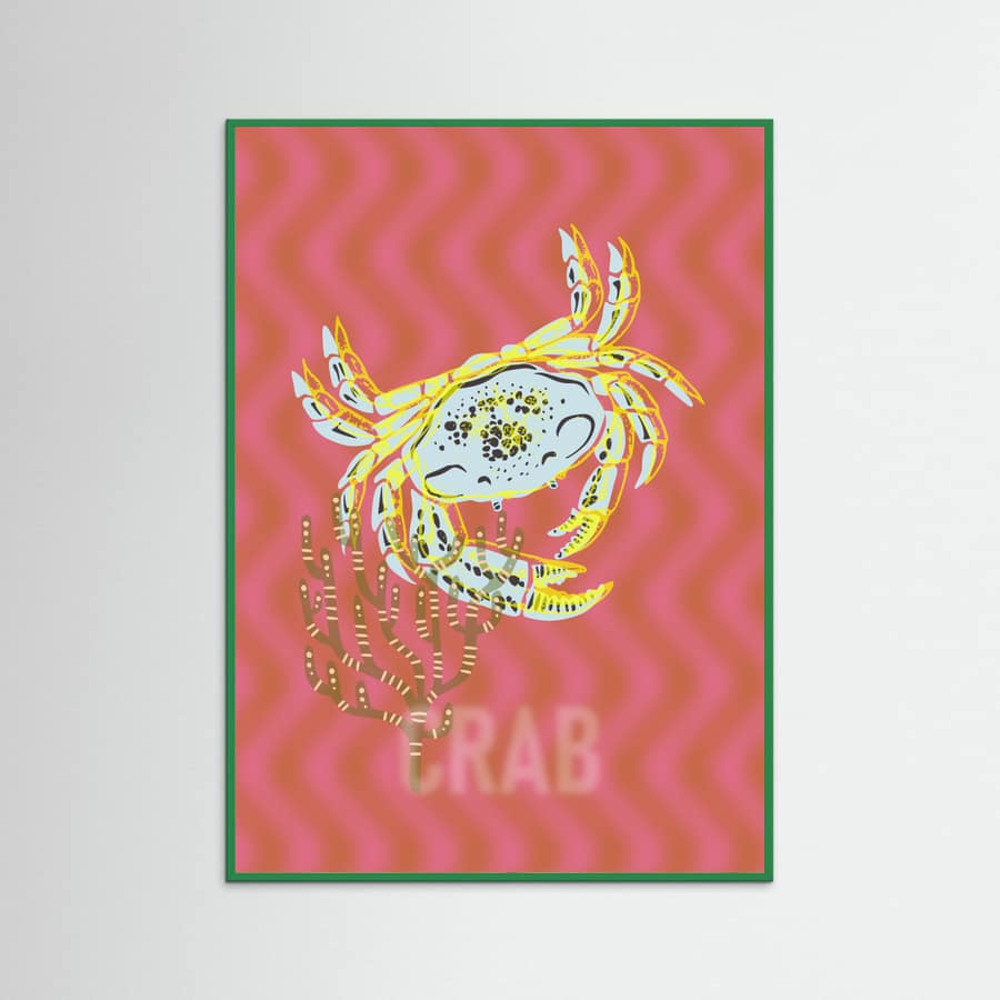 Sea life crab Neptune's joy Poster – poster and art print