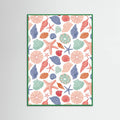 Seashells and Starfish - White Poster – poster and art print