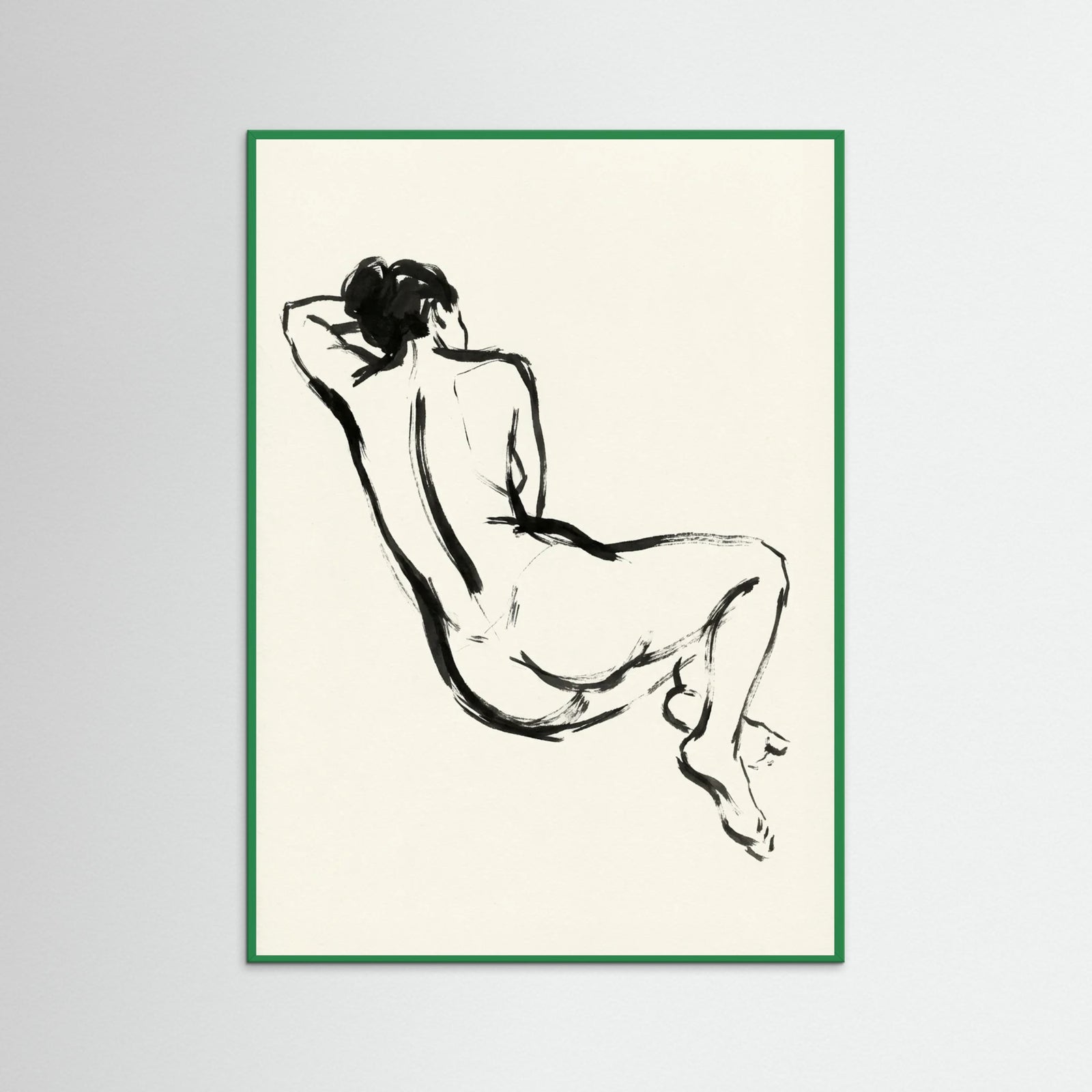 Green Wood Seated Form