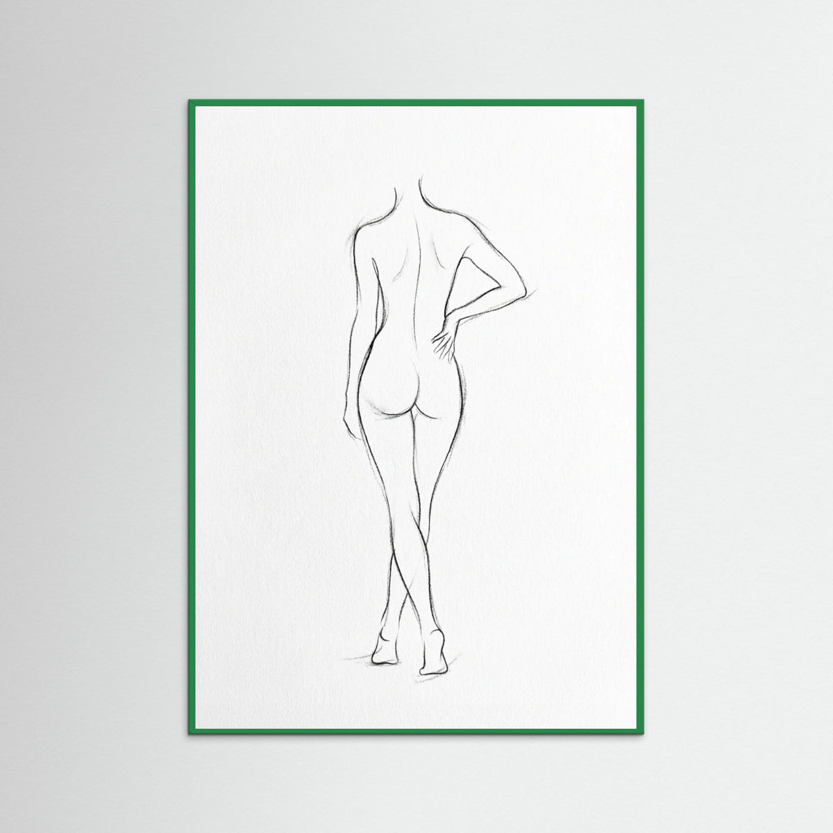 Green Wood Seated Serenity