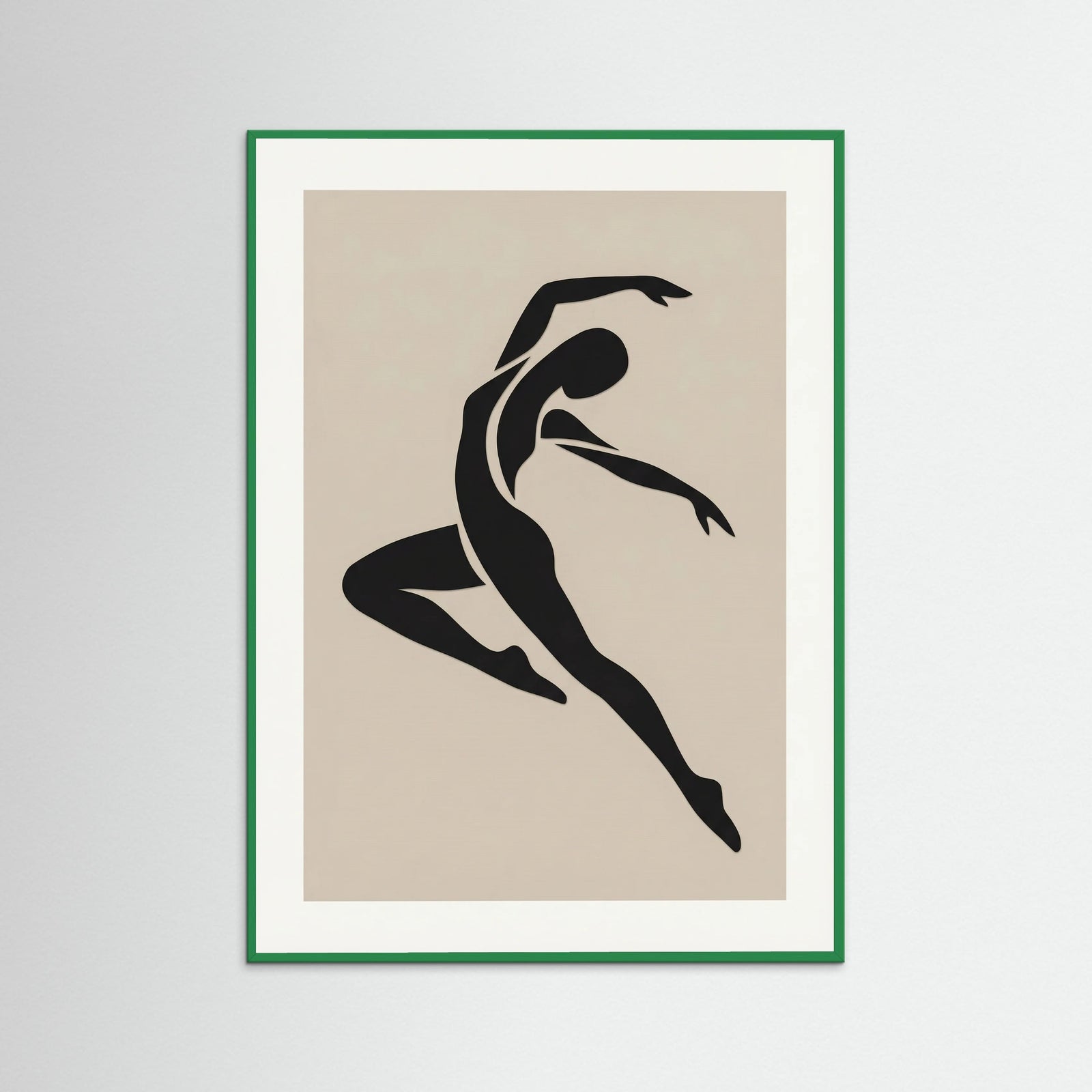 Green Wood Seated Silhouette