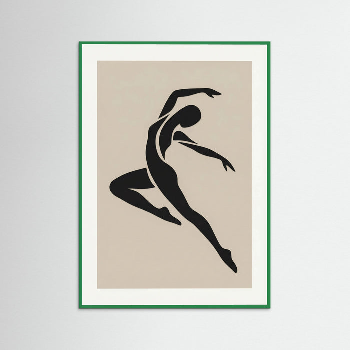 Green Wood Seated Silhouette