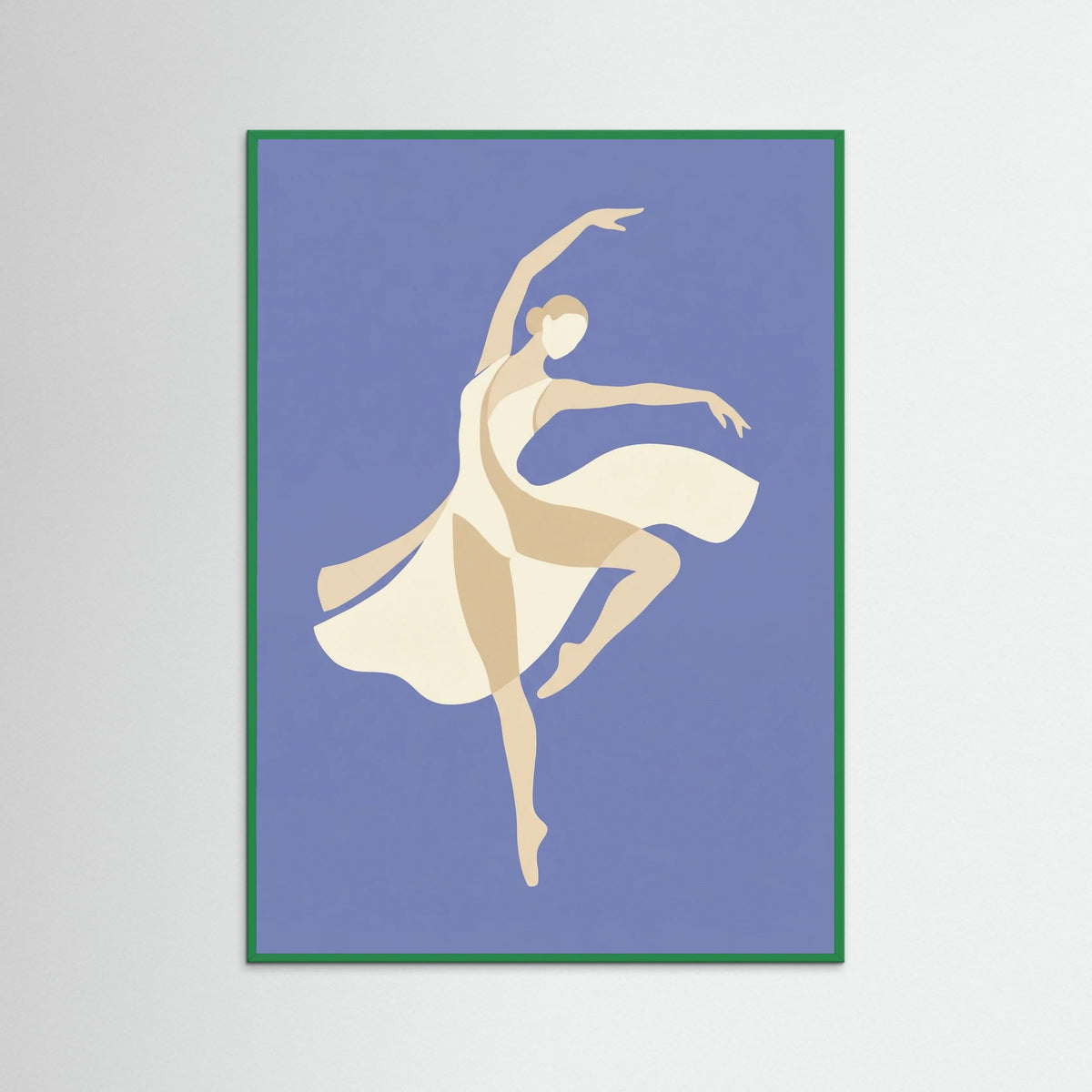 Green Wood Serene Cutout Figure