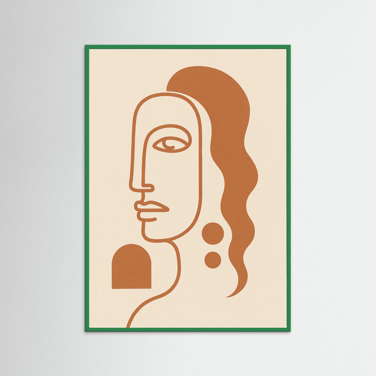 Green Wood Serene Face